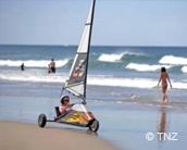 Blokart down Papamoa beach